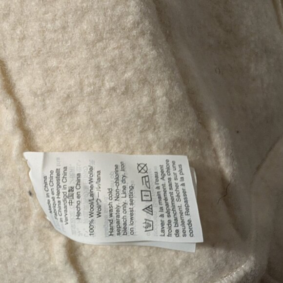 "J. CREW CREAM ITALIAN BOILED WOOL PEA COAT JACKET (SIZE 14)" - Picture 4 of 13